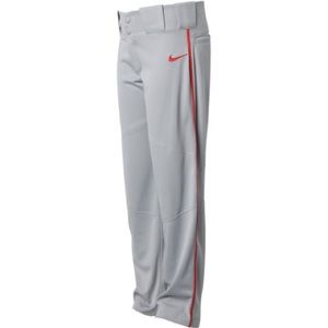 Boys Nike Baseball Pants Gray Red Pinstripe XL